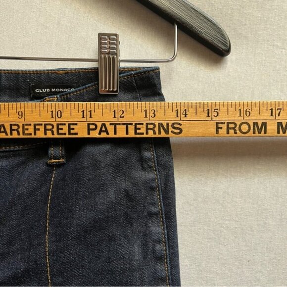 Club Monaco bootcut cropped denim jeans Sz 00 - Picture 11 of 11